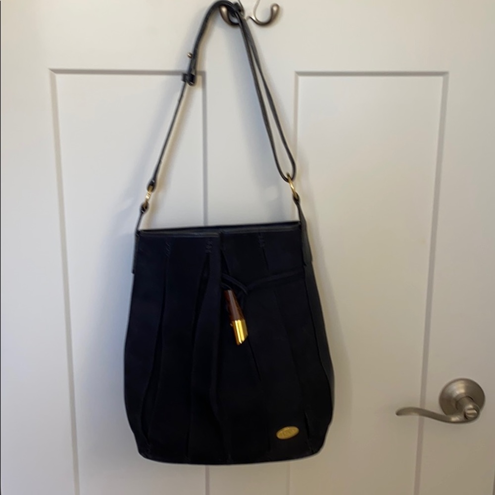 Vintage Kanematsu Shoulder Suede/Leather Bag